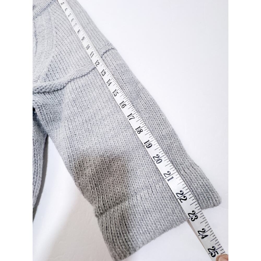 Banana Republic XL Wool Alpaca Longline Duster Cardigan Gray Italian Yarn - Picture 10 of 10